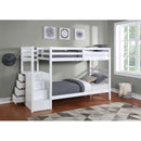 IFDC B 1892 Twin/Twin Bunk Bed with Drawers - White IMAGE 1