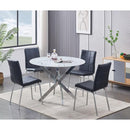 IFDC Round Dining Table with Glass Top and Pedestal Base T 1445 IMAGE 4