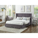 IFDC Queen Upholstered Platform Bed with Storage IF 5310 - 60 IMAGE 1