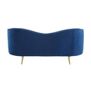 Coaster Furniture Sophia 506862 Upholstered Channel Tufted Loveseat - Blue IMAGE 4