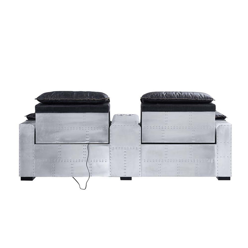 Calgary Furniture Emporium Misezon Leather 2-seat Home Theatre Seating with Wall Recline 59952 IMAGE 6