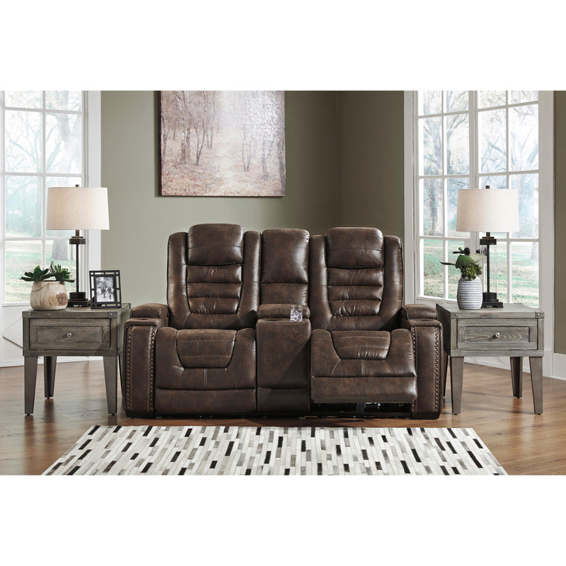  Signature Design by Ashley Game Zone 3850118C Power Reclining Loveseat w/ Console and ADJ Headrest IMAGE 3