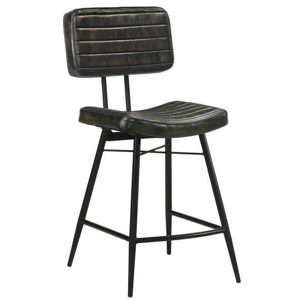 Coaster Furniture Partridge 110659 Leather Counter Chair - Antique Espresso IMAGE 1