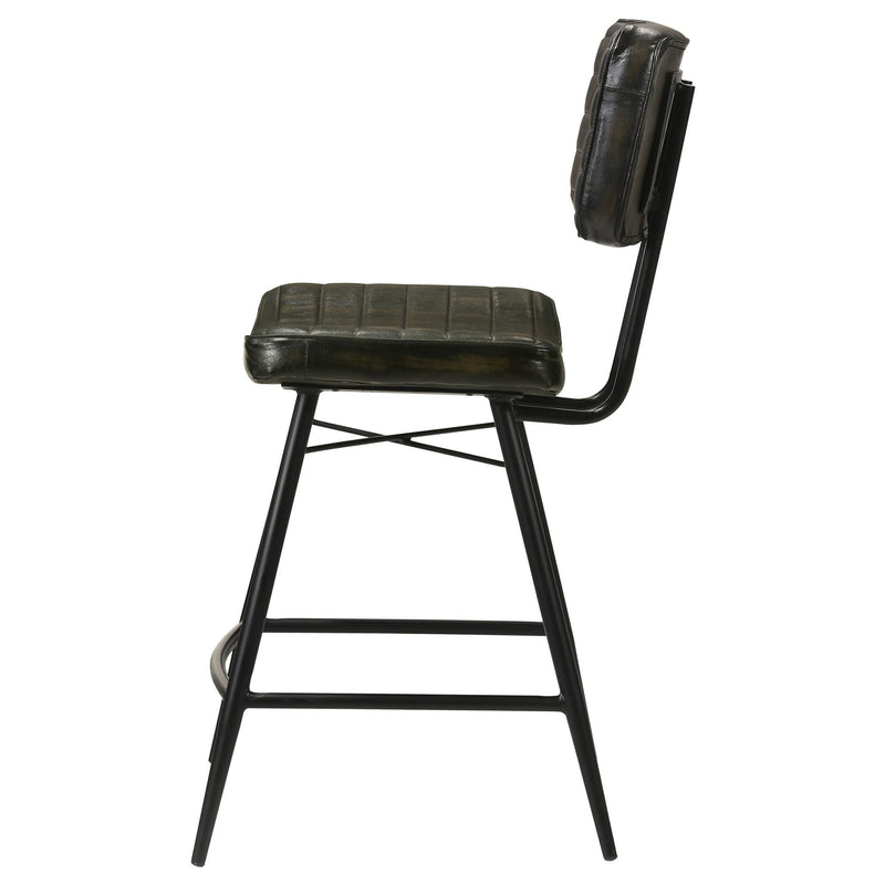 Coaster Furniture Partridge 110659 Leather Counter Chair - Antique Espresso IMAGE 4