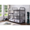 IFDC B 504 Twin/Twin/Twin Bunk Bed - Grey IMAGE 1