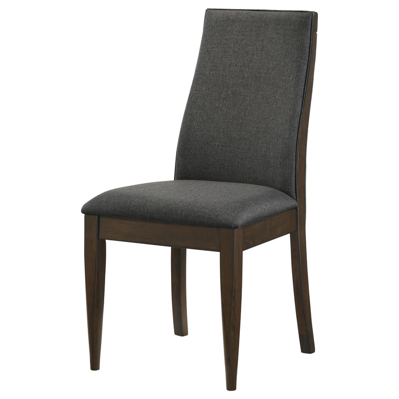 Coaster Furniture Wes 115272 Upholstered Dining Side Chair - Dark Walnut IMAGE 3