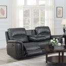 Calgary Furniture Emporium Lousiana Power Reclining Leather Air Sofa 8299 S GR IMAGE 1
