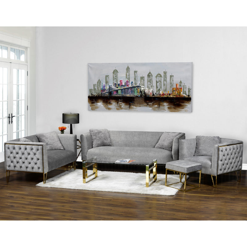 Calgary Furniture Emporium Stationary Fabric Loveseat HD-1652-L IMAGE 3