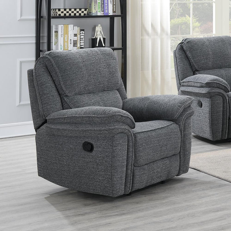 Calgary Furniture Emporium Neal Rocker Fabric Recliner 5587 C GR IMAGE 1