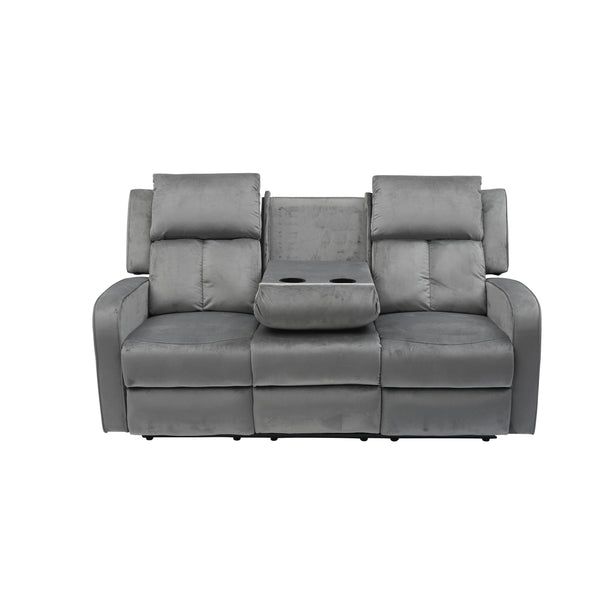 Calgary Furniture Emporium Hillsdale Reclining Fabric Sofa 7712 S GR IMAGE 1