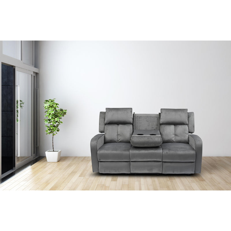 Calgary Furniture Emporium Hillsdale Reclining Fabric Sofa 7712 S GR IMAGE 3