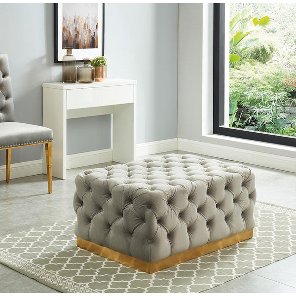 Calgary Furniture Emporium Portia Fabric Storage Ottoman 2838-GR IMAGE 1