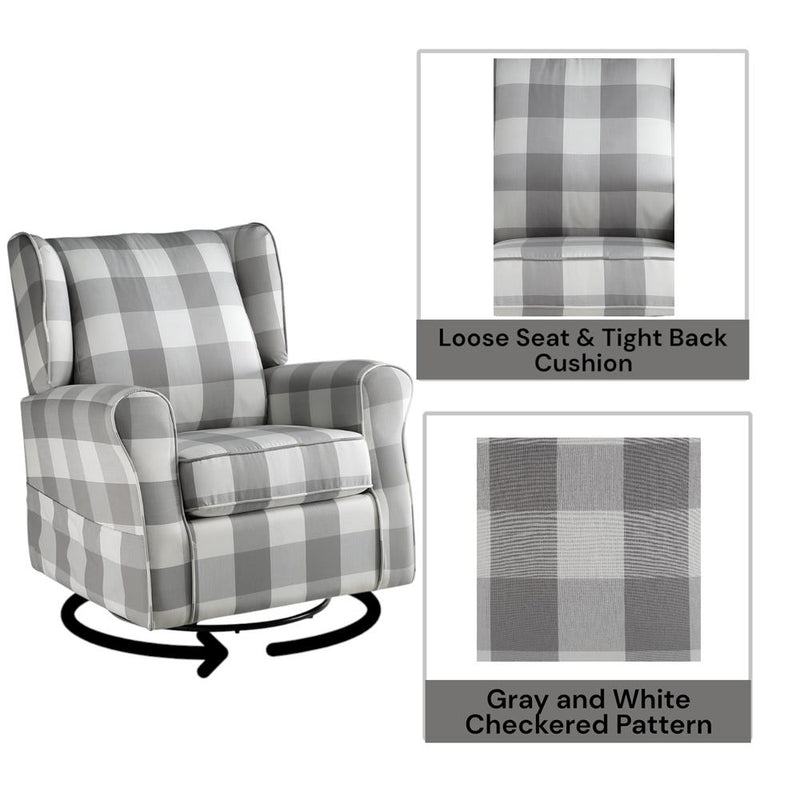 Calgary Furniture Emporium Patli Swivel Fabric Chair LV00922 IMAGE 8