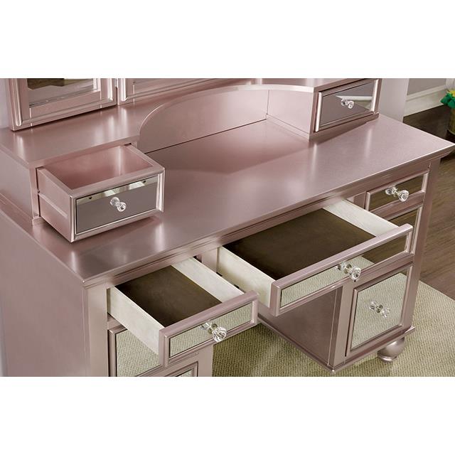 Furniture of America Tracy CM-DK6162RG Vanity w/ Stool IMAGE 2