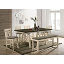 Furniture of America Jamestown CM3487PBN Counter Ht. Bench IMAGE 2