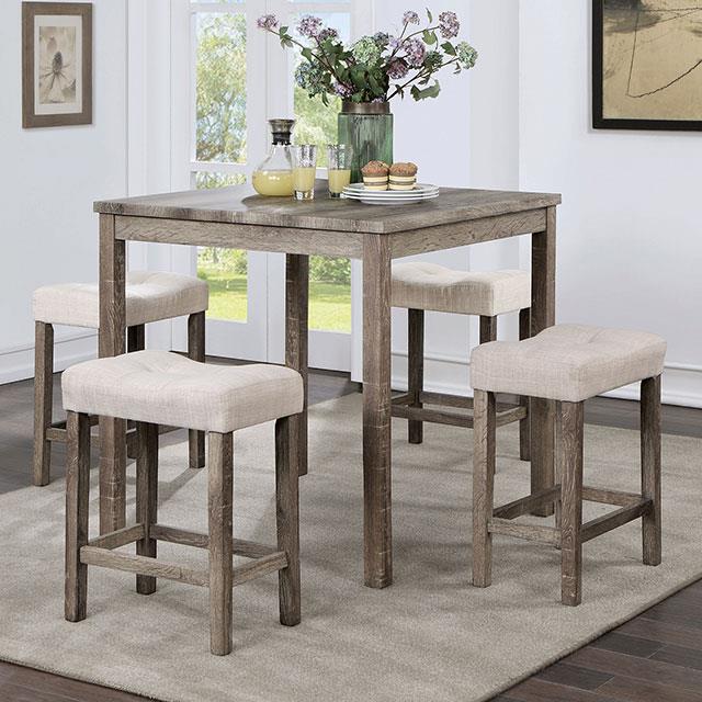 Furniture of America Torrean CM3582LG-PT-5PK 5 Pc. Counter Ht. Set IMAGE 2