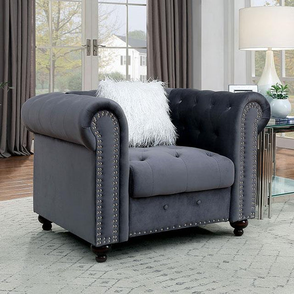 Furniture of America Giacomo CM6240GY-CH-PK Chair IMAGE 1