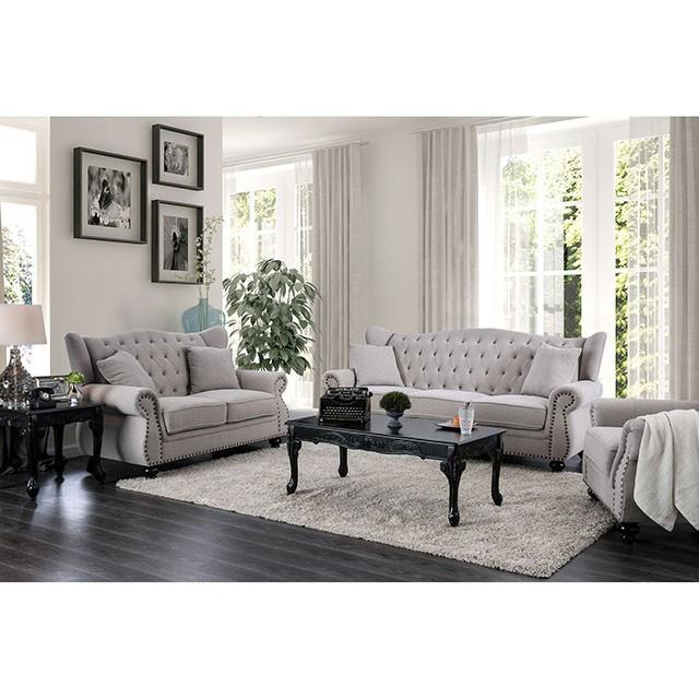 Furniture of America Ewloe CM6572GY-LV Love Seat IMAGE 2