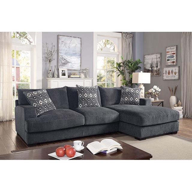Furniture of America Kaylee CM6587-SECT-L-R L-Sectional w/ Right Chaise IMAGE 2