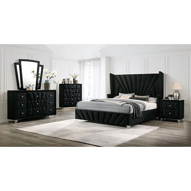 Furniture of America Carissa CM7164BK-N Night Stand IMAGE 2