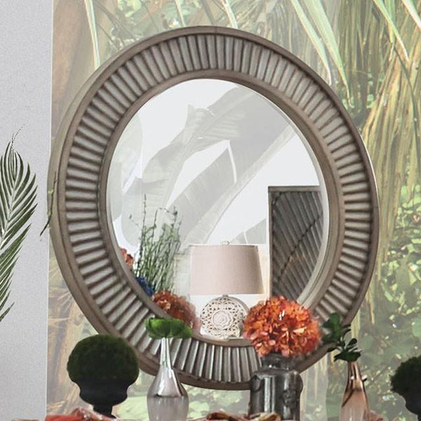 Furniture of America Kamalah CM7521M Round Mirror IMAGE 1