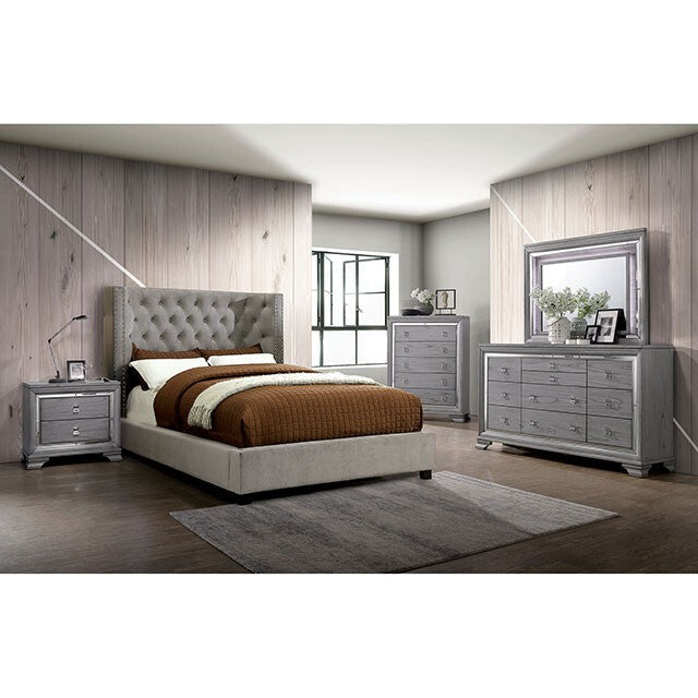  Furniture of America Cayla CM7779GY-EK-BED-VN E.King Bed IMAGE 2