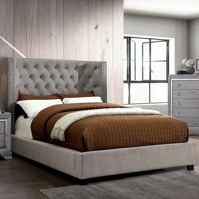  Furniture of America Cayla CM7779GY-Q-BED-VN Queen Bed IMAGE 1