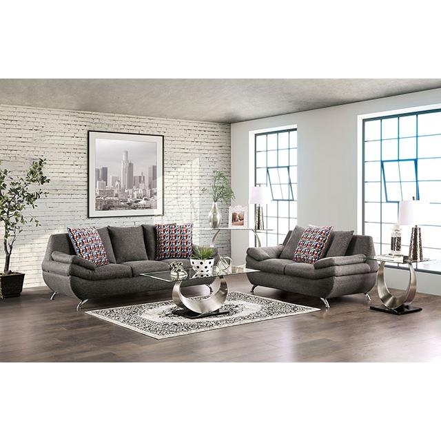Furniture of America Sarnen EM6721DG-LV Loveseat IMAGE 2