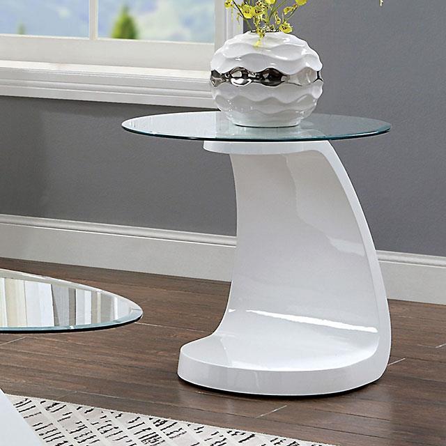 Furniture of America Nahara FOA4042WH-E-TABLE End Table IMAGE 1