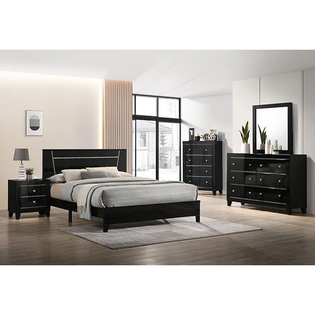 Furniture of America Magdeburg FOA7038BK-M Mirror IMAGE 2