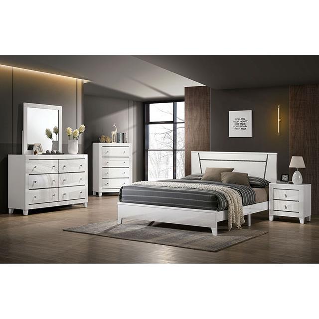 Furniture of America Magdeburg FOA7038WH-M Mirror IMAGE 2