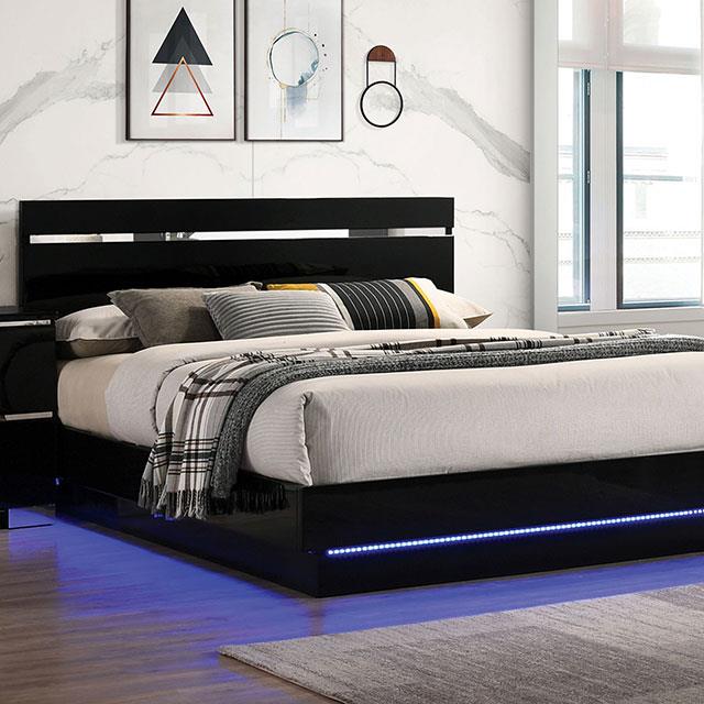  Furniture of America Erlach FOA7189BK-EK-BED E.King Bed IMAGE 1