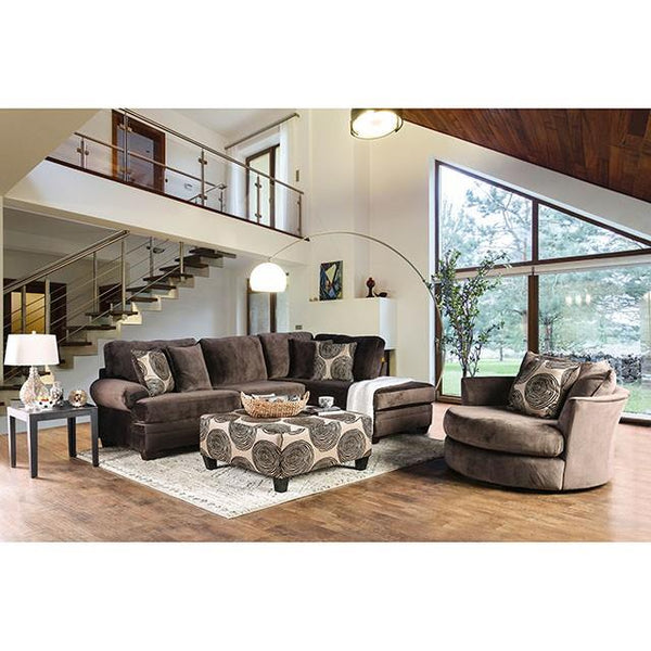 Furniture of America Bonaventura SM5142BR-CH Swivel Chair IMAGE 1