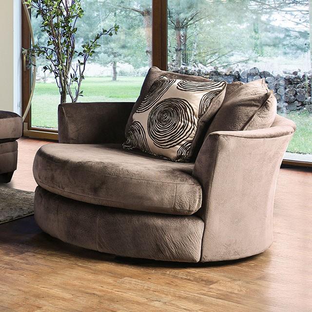 Furniture of America Bonaventura SM5142BR-CH Swivel Chair IMAGE 2