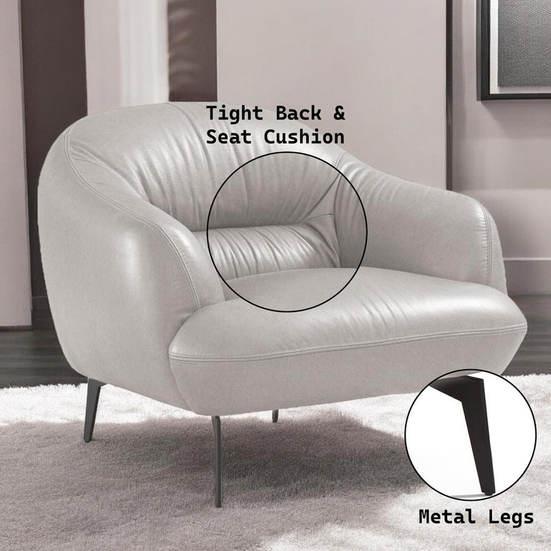 Calgary Furniture Emporium Leonia Stationary Leather Chair LV00942 IMAGE 4