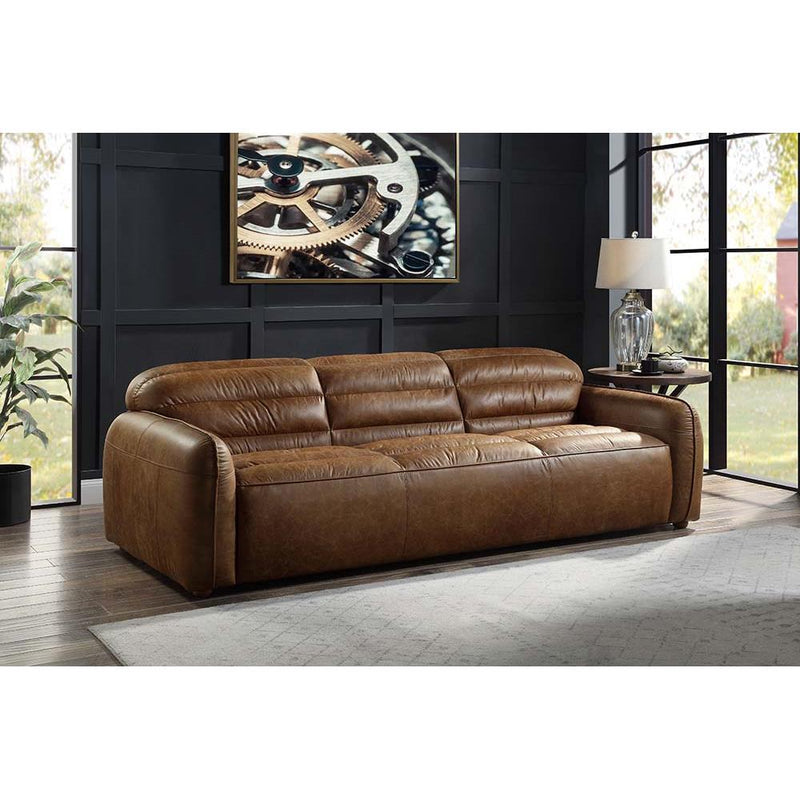 Calgary Furniture Emporium Rafer Stationary Leather Sofa LV01020 IMAGE 1