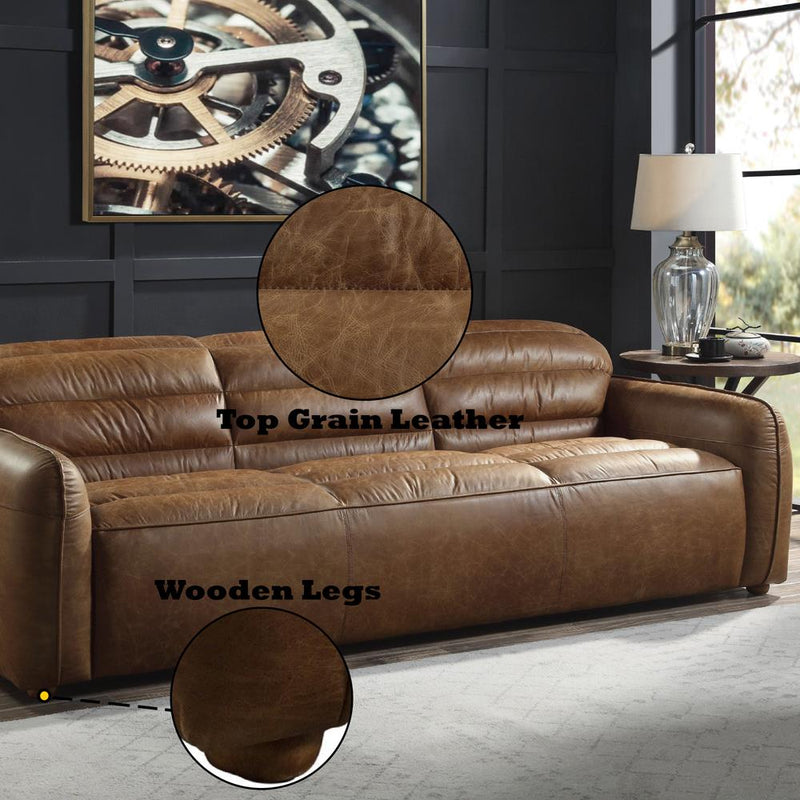 Calgary Furniture Emporium Rafer Stationary Leather Sofa LV01020 IMAGE 8