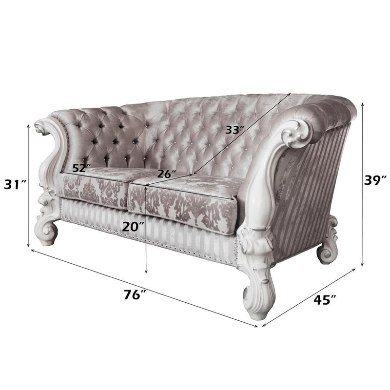 Calgary Furniture Emporium Versailles Stationary Fabric Loveseat LV01395 IMAGE 5