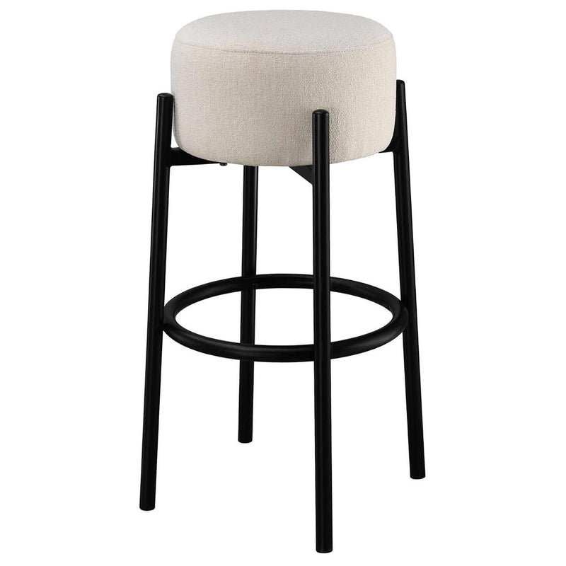 Coaster Furniture Leonard 182176 Upholstered Backless Bar Stool - White IMAGE 1