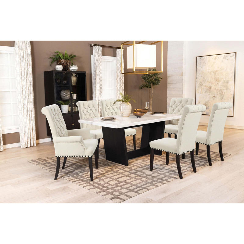 Coaster Furniture Osborne 115511 72-inch Marble Top Dining Table - Rustic Espresso IMAGE 9
