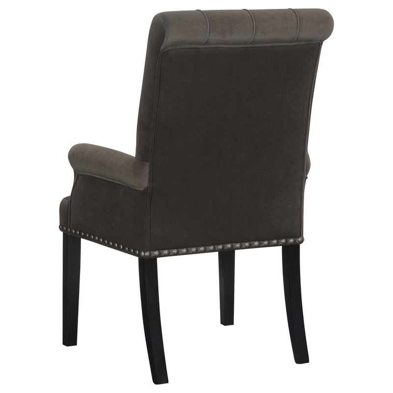 Coaster Furniture Alana 115173 Velvet Upholstered Dining Arm Chair - Brown IMAGE 5