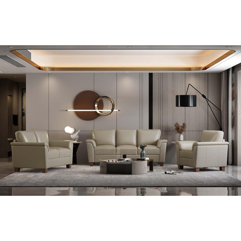 Calgary Furniture Emporium Pacific Palisades Stationary Leather Sofa LV01299 IMAGE 2