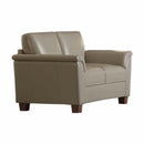 Calgary Furniture Emporium Pacific Palisades Stationary Leather Loveseat LV01300 IMAGE 1