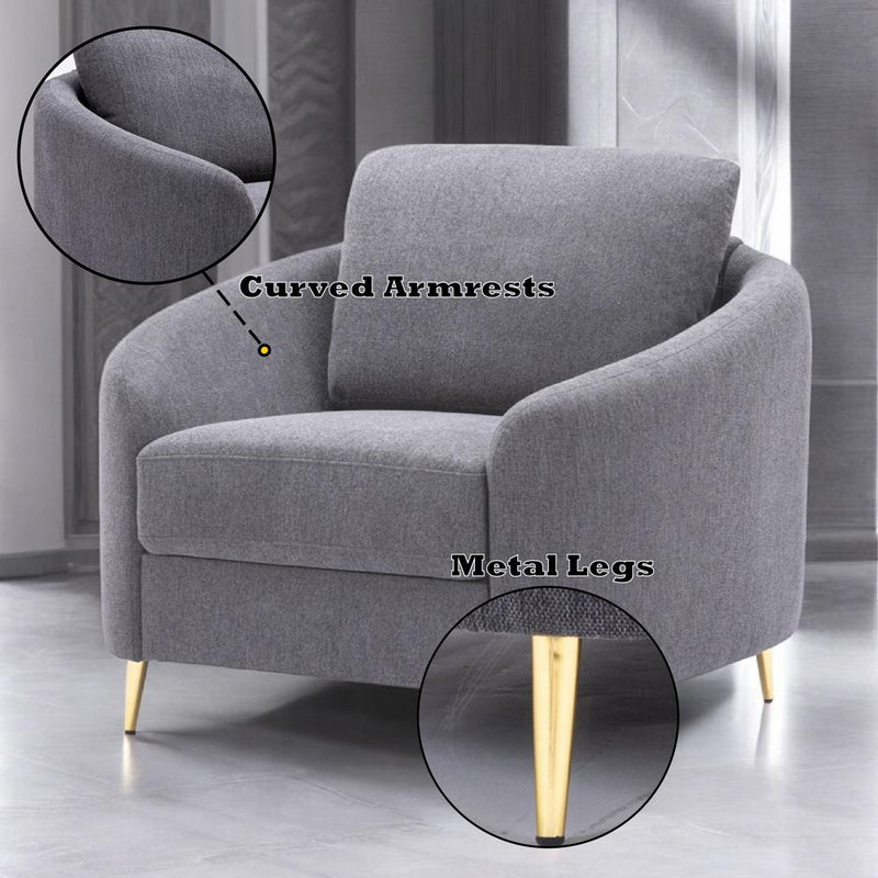 Calgary Furniture Emporium Yuina Stationary Fabric Chair LV01773 IMAGE 9