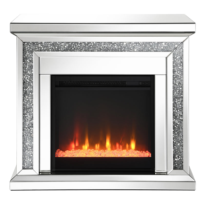 Coaster Furniture Lorelai 991047 Mirrored Freestanding Electric Fireplace - Silver IMAGE 3