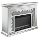 Coaster Furniture Gilmore 991048 Mirrored Freestanding Electric Fireplace - Silver IMAGE 1