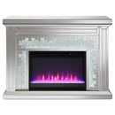 Coaster Furniture Gilmore 991048 Mirrored Freestanding Electric Fireplace - Silver IMAGE 7