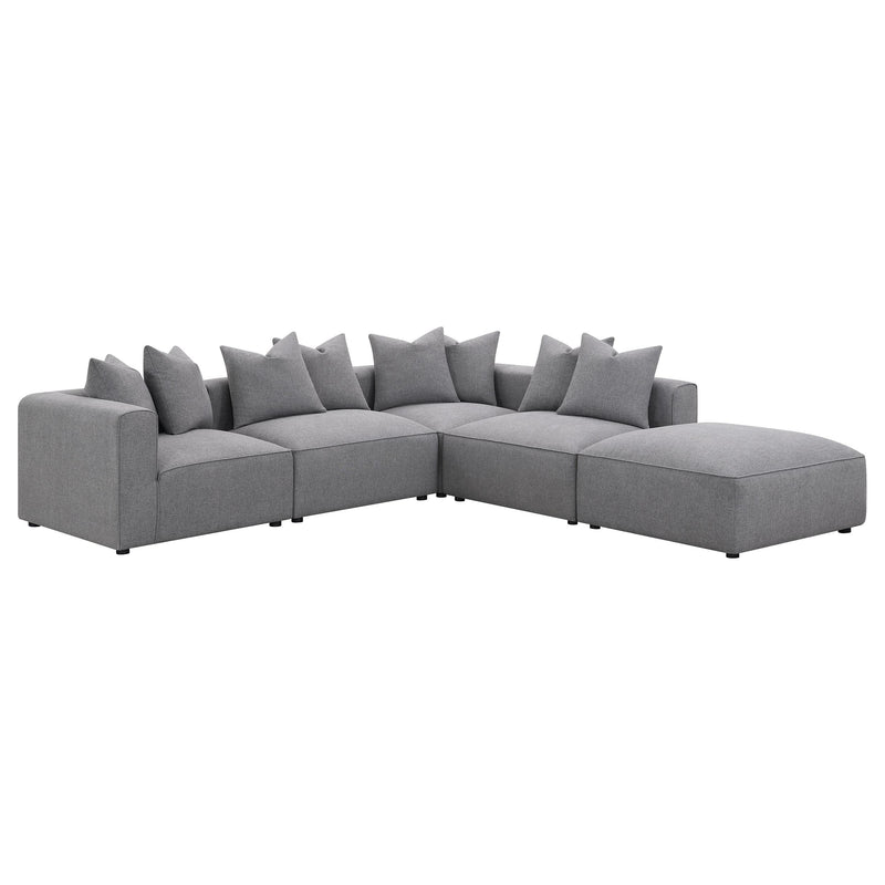 Coaster Furniture Jennifer 551596 Square Upholstered Ottoman - Grey IMAGE 3