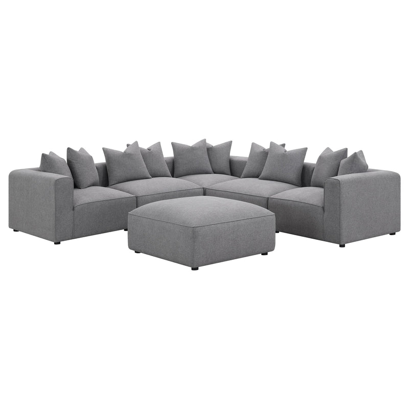 Coaster Furniture Jennifer 551596 Square Upholstered Ottoman - Grey IMAGE 5