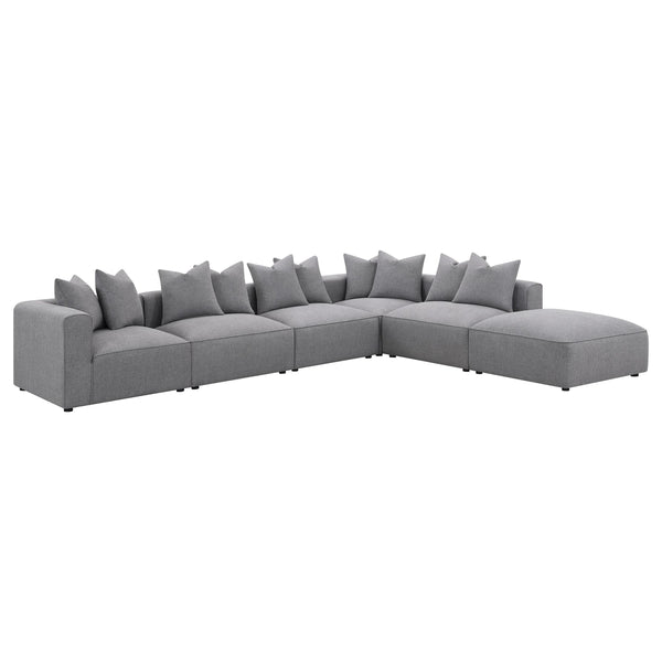 Coaster Furniture Jennifer 551594-SET 6 pc Tight Seat Modular Sectional - Grey IMAGE 1